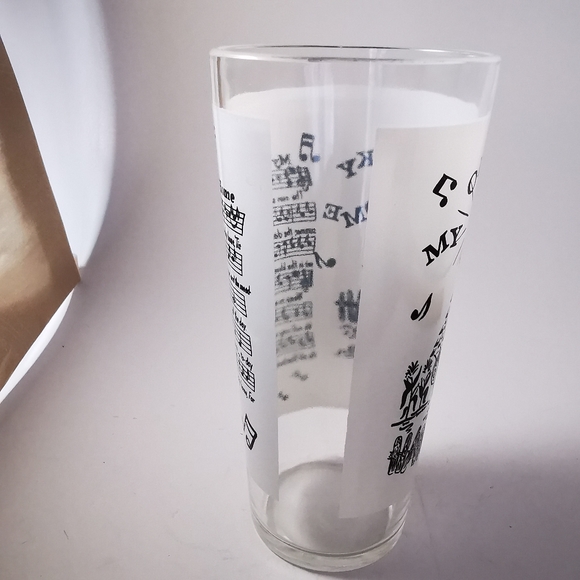 Vintage My Old Kentucky Home Drinking Glass with Sheet Music - Picture 8 of 15